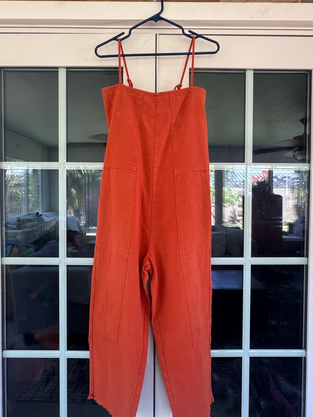 RVCA Orange Sleeveless Jumpsuit Romper